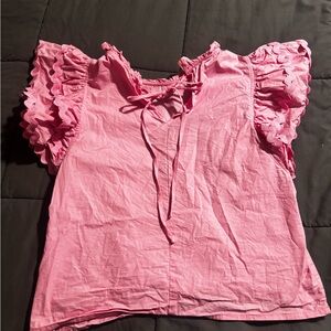 Pink Ruffle Sleeve Women’s Top - Tres Chic